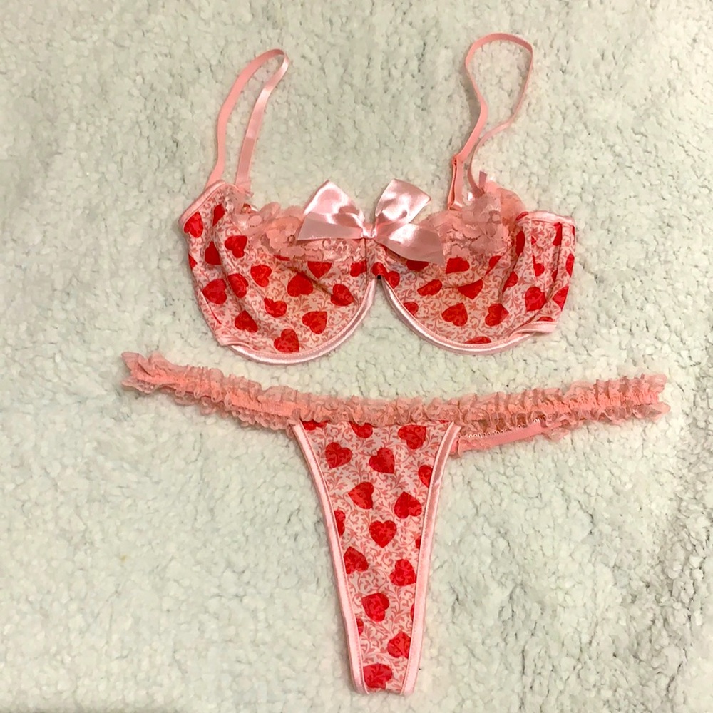 Coquette bra and thong set size XL